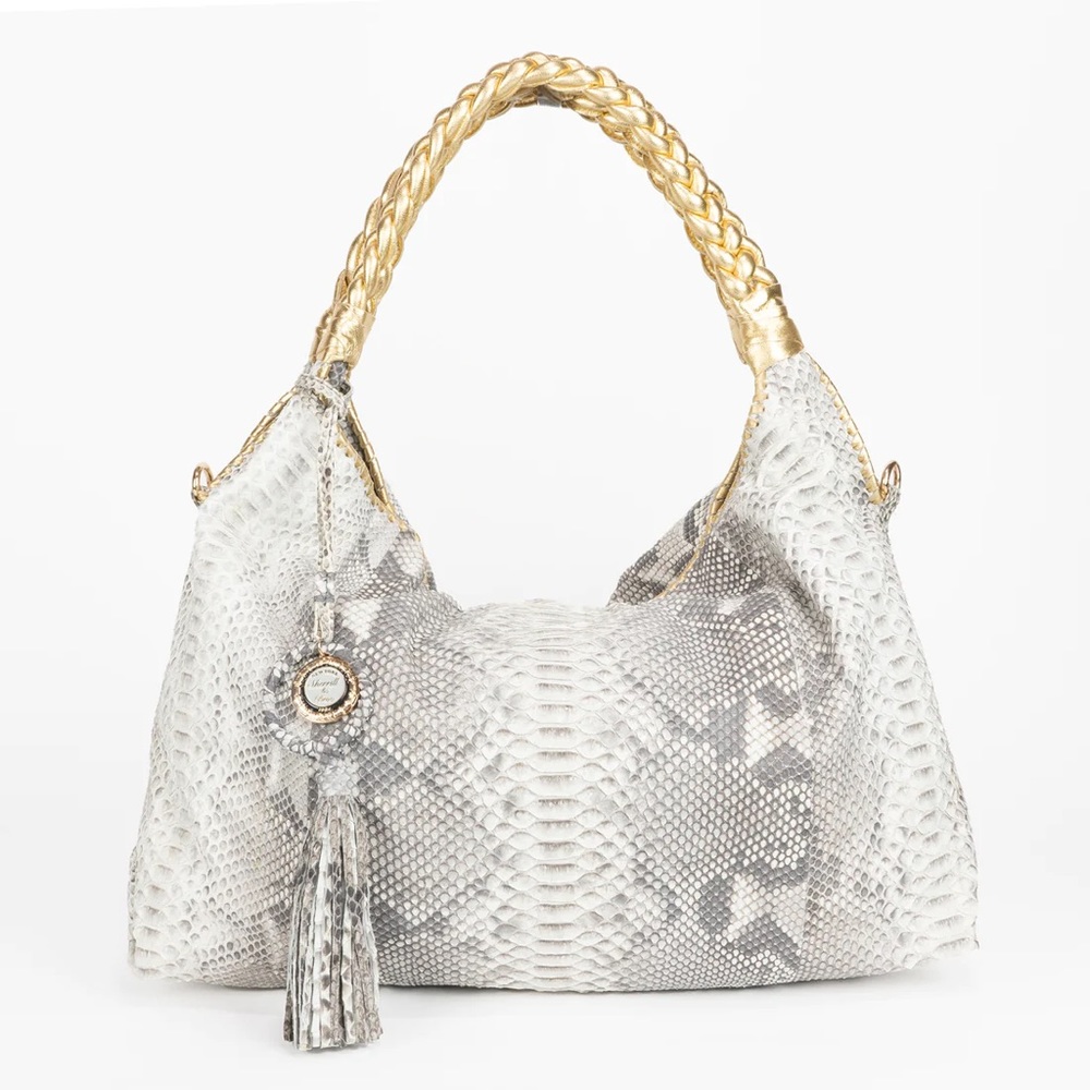 270. NWT WOMENS SHERRILL & BROTHERS SAMANTHA GENUINE PYTHON HOBO BAG